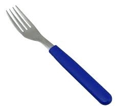 Tenedor c/ plastico azul