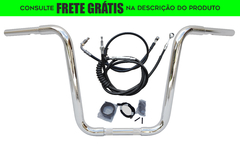 Kit Guidão Seca Sovaco - 12" Pol. Altura - Tubo 1.1/4" Pol. - CROMADO - Harley Davidson - Breakout (2018+)