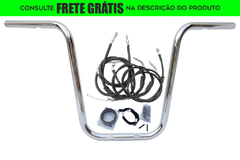 Kit Guidão Seca Sovaco - 14" Pol. Altura - Tubo 1" Pol. - CROMADO - Harley Davidson - Softail FX