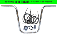 Kit Guidão Seca Sovaco - 15" Pol. Altura - Tubo 1" Pol. - CROMADO - Harley Davidson - Deuce