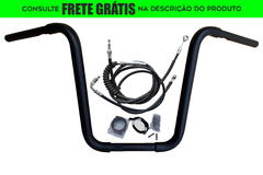 Kit Guidão Seca Sovaco - 12" Pol. Altura - Tubo 1.1/4" Pol. - PRETO - Harley Davidson - Breakout (2018+)