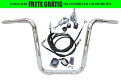 Kit Guidão Seca Sovaco - 12" Pol. Altura - Tubo 1.1/4" Pol. - CROMADO - Harley Davidson - Deluxe 2018+ (com Riser)