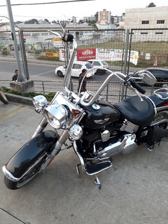 Imagem do Kit Completo Cabos Comando (ABS) - Aeroquip Cromado - 14" Pol. Guidão - Seca Sovaco - Harley Davidson - Fat Boy