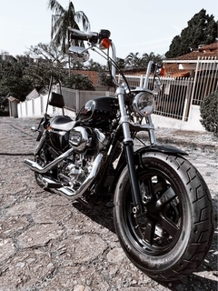 Imagem do Kit Guidão Seca Sovaco - 14" Pol. Altura - Tubo 1" Pol. - CROMADO - Harley Davidson - Sportster 883/1200/48/Roadster (com ABS)