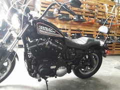 Sissy Bar com Easy Rider - Destacável - CROMADO - Harley Davidson - Sportster 883/1200/48 na internet