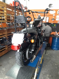 Imagem do Sissy Bar com Easy Rider - Fixo - PRETO - Harley Davidson - Sportster 883/1200/48