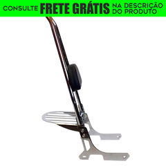 Sissy Bar com Easy Rider - Fixo - CROMADO - Harley Davidson - Sportster 883/1200/48