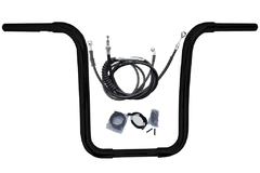 Kit Guidão Seca Sovaco - 14" Pol. Altura - Tubo 1.1/4" Pol. CURVE - PRETO - Harley Davidson - Heritage (com Acelerador Eletrônico) - comprar online