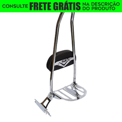 Sissy Bar com Easy Rider - Destacável - CROMADO - Harley Davidson - Fat Bob (2018+)