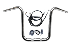 Kit Guidão Seca Sovaco - 16" Pol. Altura - Tubo 1.1/4" Pol. CURVE - CROMADO - Harley Davidson - Fat Boy (2018+) - comprar online