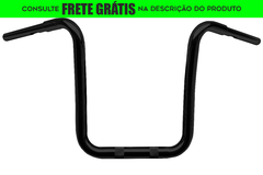 Guidão CURVE Seca Sovaco - 15" Pol. Altura - Tubo 1.1/4" Pol. - PRETO - Harley Davidson - Fat Bob (2018+)