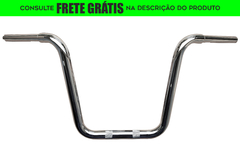 Guidão Seca Sovaco - 14" Pol. Altura - Tubo 1.1/4" Pol. - CROMADO - Harley Davidson - Fat Boy (Com Acelerador Eletrônico)