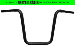 Guidão Seca Sovaco - 12" Pol. Altura - Tubo 1.1/4" Pol. - PRETO - Harley Davidson - Fat Boy (Com Acelerador Eletrônico)