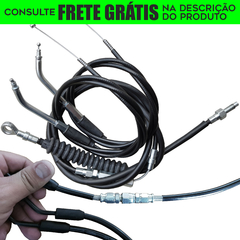 Kit Completo Cabos Comando (ABS) - 12" Pol. Guidão - Seca Sovaco - Harley Davidson - Sportster 883/1200/48/Roadster