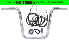 Kit Guidão Seca Sovaco - 16" Pol. Altura - Tubo 1.1/4" Pol. - CROMADO - Harley Davidson - Deuce