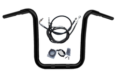 Kit Guidão Seca Sovaco - 16" Pol. Altura - Tubo 1.1/4" Pol. CURVE - PRETO - Harley Davidson - Fat Bob (2018+) - comprar online