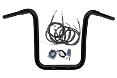 Kit Guidão Seca Sovaco - 15" Pol. Altura - Tubo 1.1/4" Pol. CURVE - PRETO - Harley Davidson - Fat Boy (com ABS) - comprar online