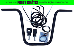 Kit Guidão Seca Sovaco - 12" Pol. Altura - Tubo 1" Pol. - PRETO - Honda - Shadow 750