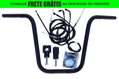 Kit Guidão Seca Sovaco - 12" Pol. Altura - Tubo 1" Pol. - PRETO - Honda - Shadow 600