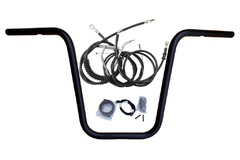 Kit Guidão Seca Sovaco - 16" Pol. Altura - Tubo 1" Pol. - PRETO - Harley Davidson - Sportster 883/1200 - comprar online