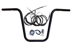 Kit Guidão Seca Sovaco - 12" Pol. Altura - Tubo 1" Pol. - PRETO - Harley Davidson - Sportster 883/1200 - comprar online