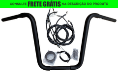 Kit Guidão Seca Sovaco - 14" Pol. Altura - Tubo 1.1/4" Pol. - PRETO - Yamaha - Midnight 950