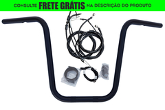 Kit Guidão Seca Sovaco - 12" Pol. Altura - Tubo 1" Pol. - PRETO - Yamaha - Midnight 950