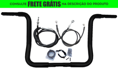 Kit Guidão Seca Sovaco - 16" Pol. Altura - Tubo 1.1/4" Pol. - PRETO - Harley Davidson - Electra Glide (2008-2013)