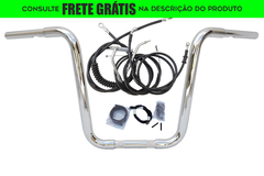 Kit Guidão Seca Sovaco - 14" Pol. Altura - Tubo 1.1/4" Pol. - CROMADO - Harley Davidson - Sportster 883/1200