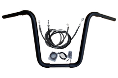 Kit Guidão Seca Sovaco - 18" Pol. Altura - Tubo 1.1/4" Pol. - PRETO - Harley Davidson - Deluxe (com Acelerador Eletrônico) - comprar online