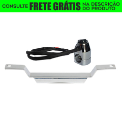 Kit Suporte de Farol Auxiliar e Botão Interruptor - CROMADO - Dafra - Horizon 150 (2015+)