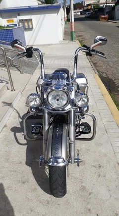 Flexível de Freio em Aeroquip Cromado (ABS) - Guidão 16" Pol. - Harley Davidson - Road King - Ronco V2