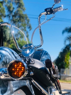 Imagem do Kit Guidão Seca Sovaco - 14" Pol. Altura - Tubo 1.1/4" Pol. CURVE - CROMADO - Harley Davidson - Heritage (2018+)