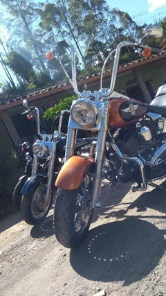 Kit Guidão e Cabos CROMADOS - Seca Sovaco - 14" Pol. Altura - Tubo 1.1/4" Pol. - Harley Davidson - Breakout (2018+) na internet