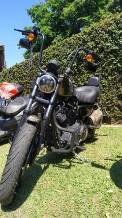 Imagem do Kit Guidão Seca Sovaco - 12" Pol. Altura - Tubo 1" Pol. - PRETO - Harley Davidson - Sportster 883/1200/48/Roadster (com ABS)