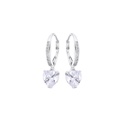 Argollas corazon cubic - plata 925 (cod 47)