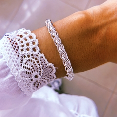 Pulsera Soga - acero blanco (cod 12)