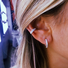 Ear cuff cubic ancho - plata 925 (por unidad) (cod 11) - comprar online