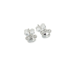 Aros mini huellita - plata 925 (cod 19)