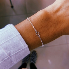 Pulsera arandelitas (16 cm + 3 cm de extensor) - plata 925 (cod 19)