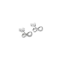 Aros infinito cubic (1 cm) - plata 925 (cod 17)