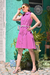 Vestido Camelia (gabardina fucsia) - comprar online