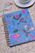 Cuaderno (flores celeste)