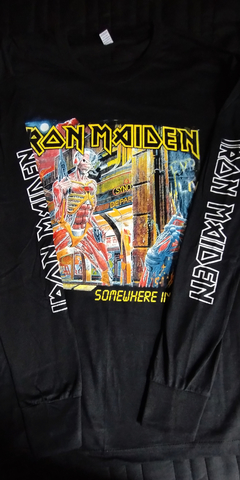 Remera Talle L Iron Maiden - Somewhere In Time Manga larga en internet