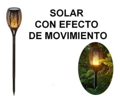 FAROL ESTACA SOLAR con luz LED EFECTO FUEGO SOL-02 - Electrónica por Mayor