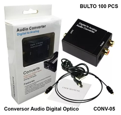 Conversor Audio Digital Optico Toslink A Jack Rca Analogico CONV-05