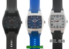 COMBO X 6 RELOJES SILVER SQUEARE 608