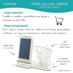 Porta Celular Personalizado Mdf Branco Display Biologia - comprar online