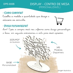 10 Display Personalizado Centro de Mesa MDF Branco - Corações - comprar online