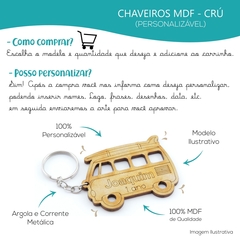 30 Chaveiros Personalizados - MDF Branco - Diversos - Maria Fumaça - comprar online